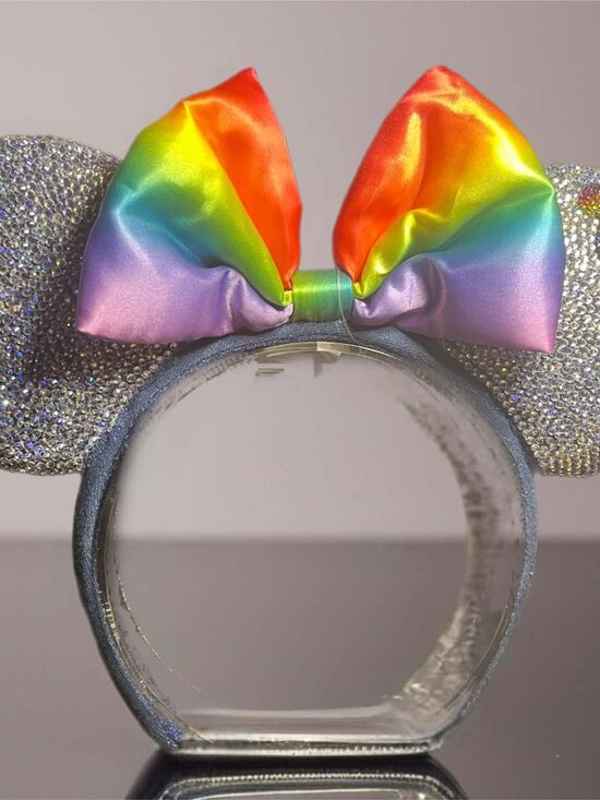✨ Custom Pride Rhinestone Disney Ears ✨ Authentic Disney Parks Base ? main image 6